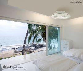 Alisio 70W LED Dimmable Ceiling Light With Built-In 35W DC Reversible Fan