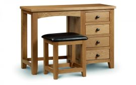 Mabry Oak Single Pedestal Dressing Table