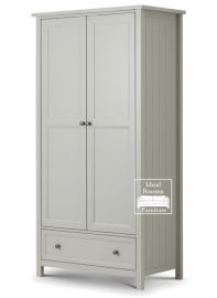 New England 2 Door Combination Wardrobe - Grey