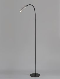Probes Floor Lamp, 1 Light Adjustable Switched, 1 x 7W LED, 3000K, 436lm, Black/Aluminium, 3yrs Warranty