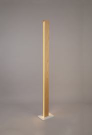Tower Floor Lamp, 2 x 18W LED, 3000K, 1560lm, Medium Oak/Matt White, 3yrs Warranty