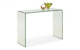 Alpha Curved Glass Console Table