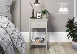 Optimal Shaker 1 Drawer Petite Beside Cabinet - Grey