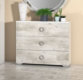 Chantilly High Gloss Italian Chest with 3 Drawers