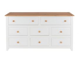 Capre' 6 + 2 Drawer Large Wide Chest - White