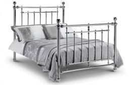 Empire Metal King Size Bed 150cm - Chrome