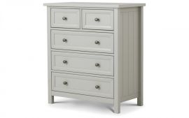 New England 3+2 Drawer Chest - Grey