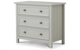 New England 3 Drawer Chest - Grey