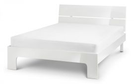 Mantra High Gloss Double Bed 135cm - White