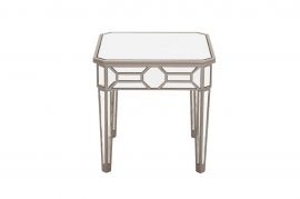Rosa Mirrored Lamp End Table