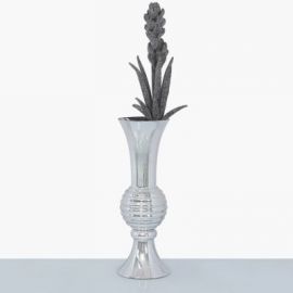 Medium 55cm Silver Glass Vase