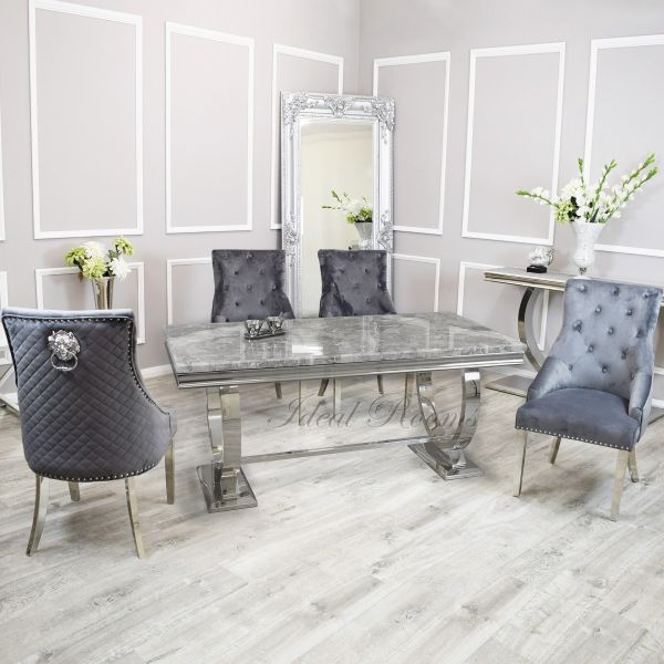 Dining table and shop chairs with knockers