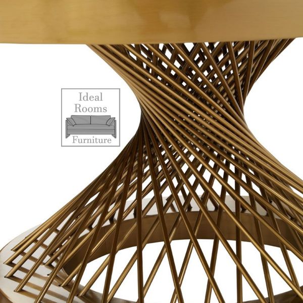 Round Racer Gold Frame Coffee Table