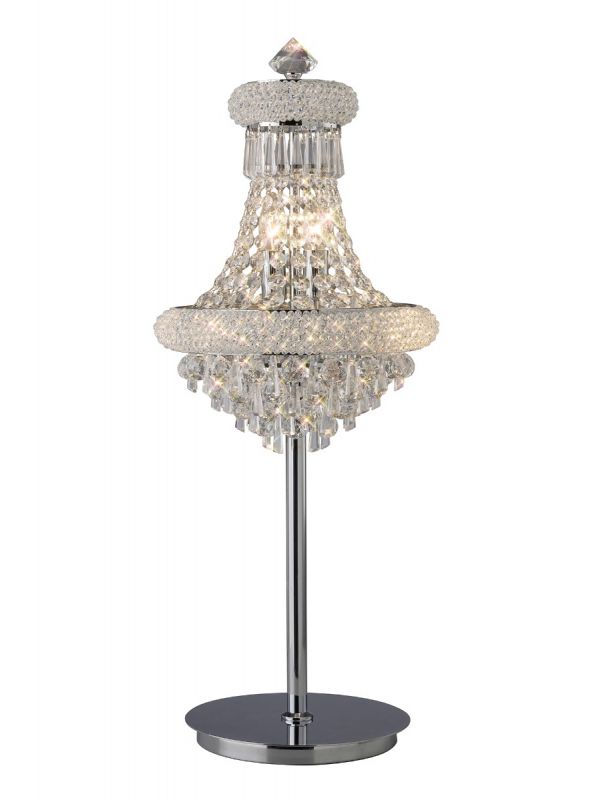 Alexandra Table Lamp 5 Light E14 Polished Chrome/Crystal