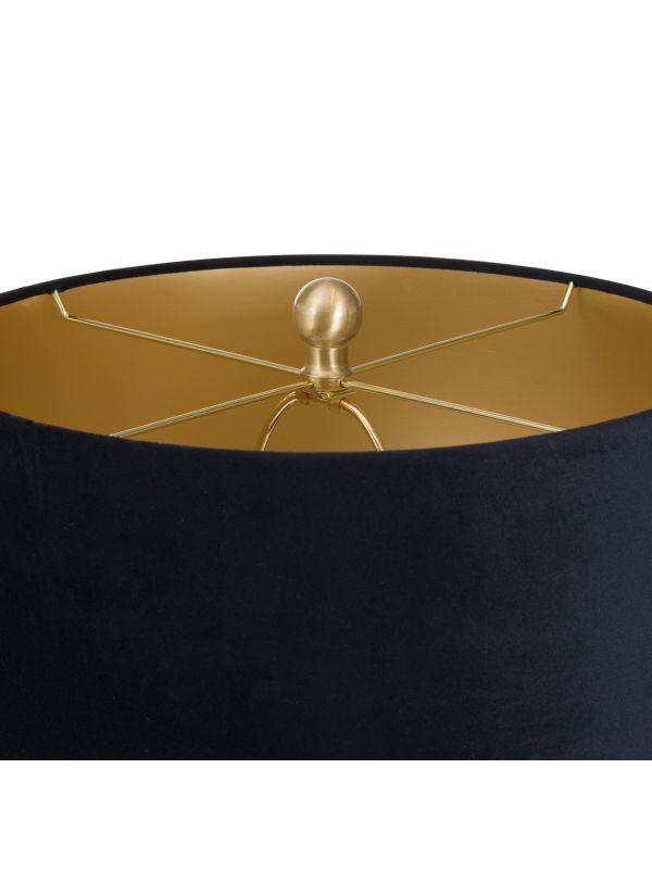 Barbro Table Lamp With Black Velvet Shade