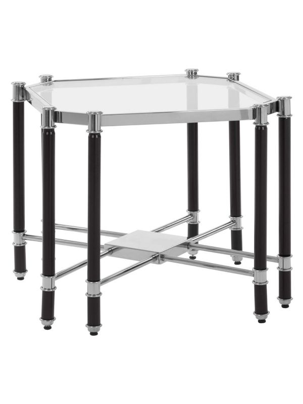 Almonte Silver Chrome Finish End Table