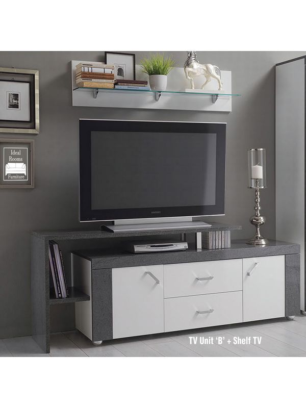 Aintree TV Unit 'B' with Shelf
