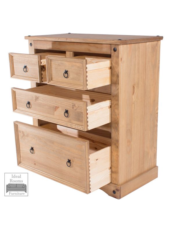 Corante' 2 + 2 Drawer Chest - Waxed Pine