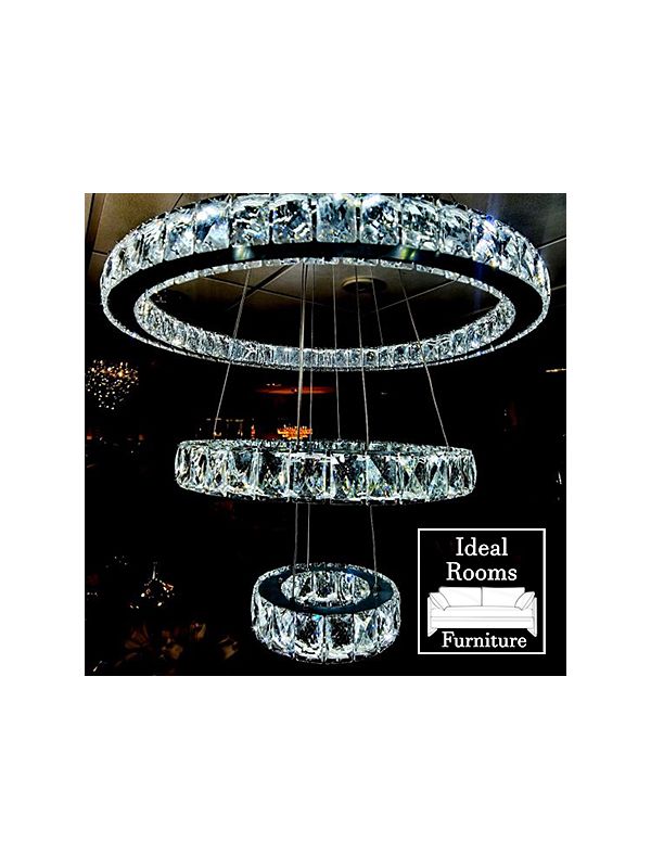Triple Ring Pendant Chandelier With Remote Control