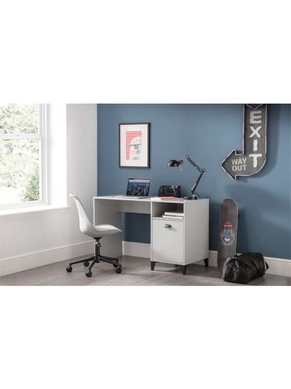 Locker Home Office Desk - Grey