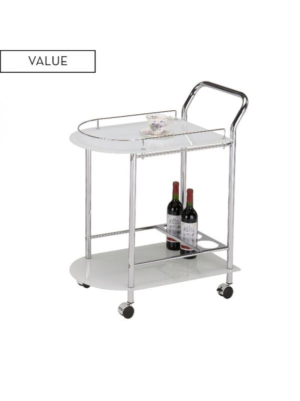 Great Value Benito Chrome Metal Drinks Trolley