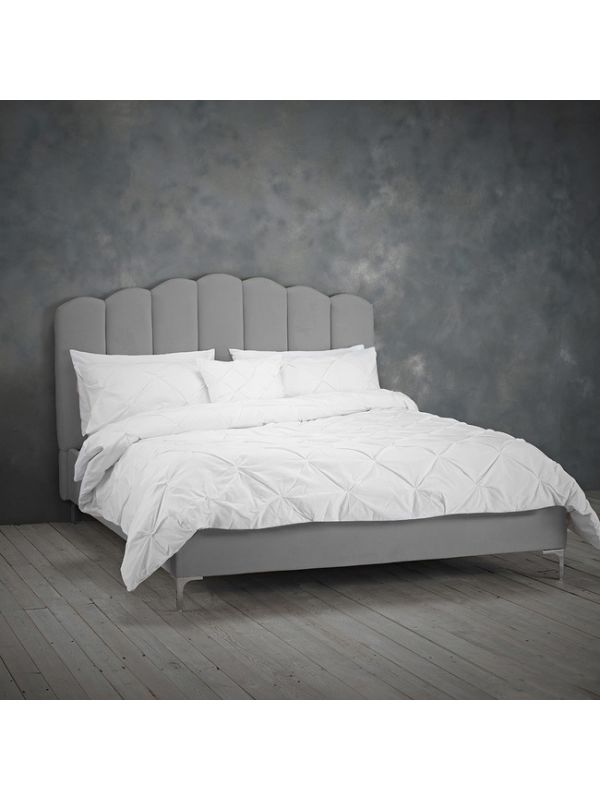 William Kingsize Bed Silver
