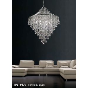 Inina Ceiling Pendant 7 Light Polished Chrome/Crystal
