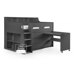 Midsleepeer with Storage and Pull Out Desk - Anthracite