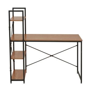 Home Office Desk With Shelves - Pomelo Red