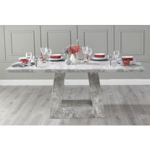 Barcelona Grey Marble Dining Table 160cm