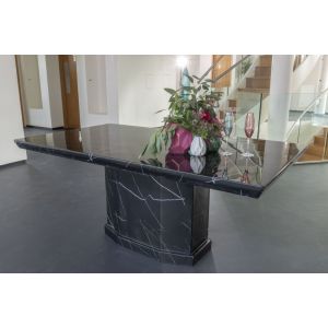 Verona Black Marble Dining Table 160cm 