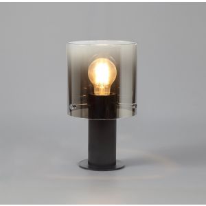 Butler Table Lamp, 1 Light Table Lamp E27, Black/Smoke Fade Glass