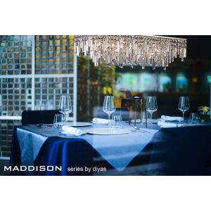 Maddison Pendant Linear 6 Light G9 Polished Chrome/Crystal