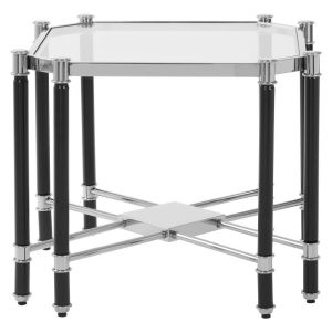 Almonte Silver Chrome Finish End Table