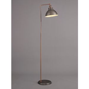 White and copper sales floor lamp
