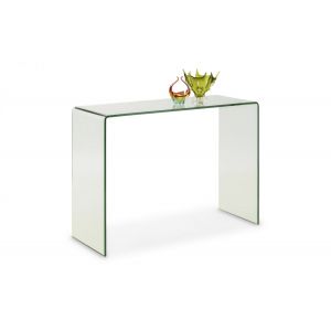 Alpha Curved Glass Console Table