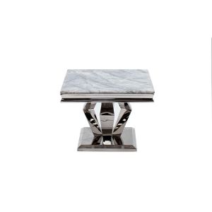 Artair Grey Marble Lamp Table 60cm