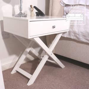 Optimal X-Leg 1 Drawer Beside Cabinet - White