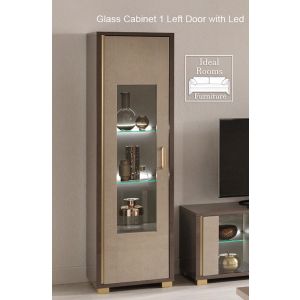 Julius Glass Cabinet 1 Left Door with led