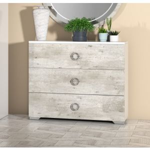 Chantilly High Gloss Italian Chest with 3 Drawers