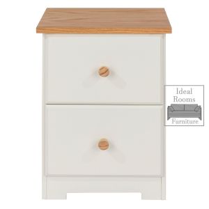 California 2 Drawer Petite Bedside Cabinet - White
