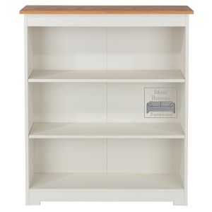 California Low Wide Bookcase - White