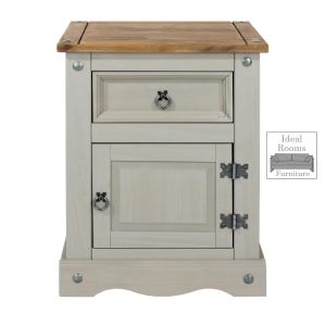 Corante' Grey - 1 door 1 Drawer Beside Cabinet