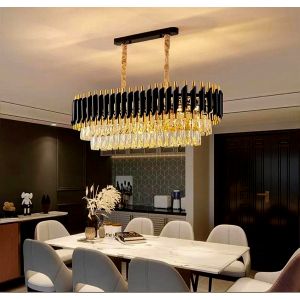 Zayn Rectangle Ceiling Light - Black Gold