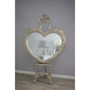 Rose Heart Mirror Champagne