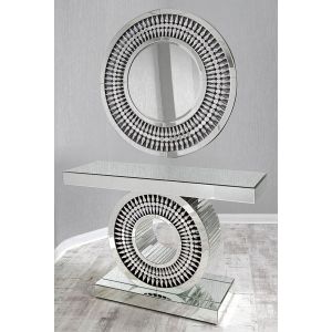 Tear Drop Console and Mirror Set