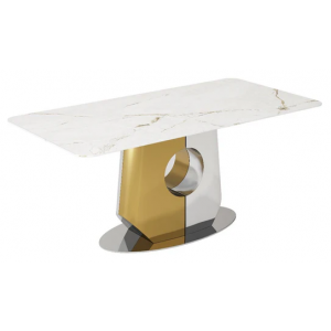 2m Madred Marble Dining Table - Cream