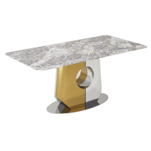 2m Madred Marble Dining Table - Grey