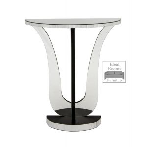 Curved Mirrored Console Table