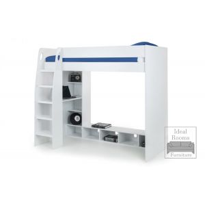 Gaming Bed With Desk - White